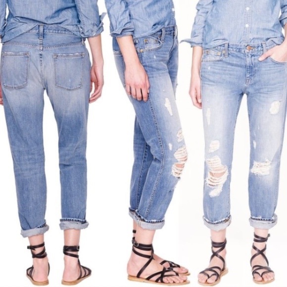 J. Crew Denim - J. Crew Vintage Straight Distressed Jeans